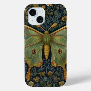 Coque Case-Mate iPhone Élégant boho rétro Luna moth botanique