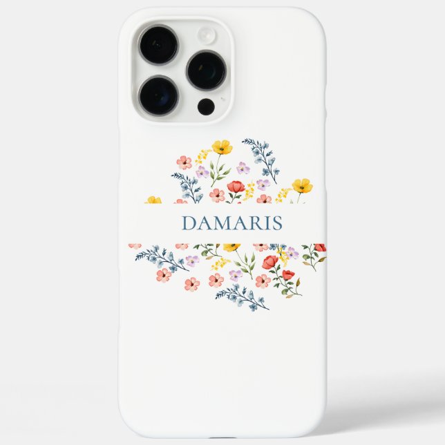 Coques Case-Mate iPhone Élégant boîtier de téléphone floral personnalisé (Verso)