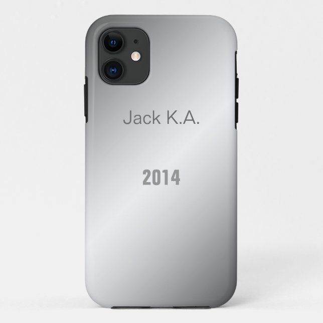 Coques Case-Mate iPhone Élégant boîtier en métal gris brillant comme l'iPh (Dos)