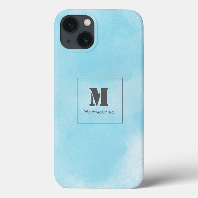 Coques Case-Mate iPhone Elégant cadeau moderne Luxe Cloud bleu (Verso)