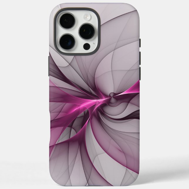 Coques Case-Mate iPhone Elégant Chaos Moderne Abstrait rose Fractal Art (Verso)