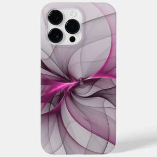 Coque Case-Mate iPhone Élégant Chaos Moderne Art Fractal Abstrait Rose