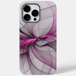 Coque Case-Mate iPhone Élégant Chaos Moderne Art Fractal Abstrait Rose