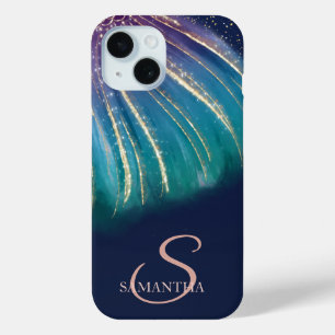 Coque Case-Mate iPhone Élégant Chic Abstrait, Bleu Nuit