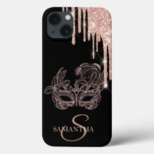 Case-Mate iPhone Case Elégant Chic Masque Rose Parties scintillant or Dr