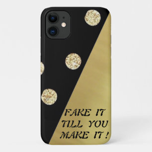 Case-Mate iPhone Case Élégant Chic Points Noirs Or - Message Motivationn