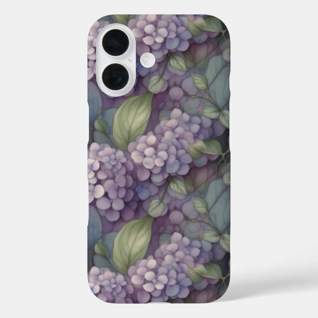 Coques Case-Mate iPhone Elégant chic pourpre pourpre chic aquarelle fleuri (Verso)