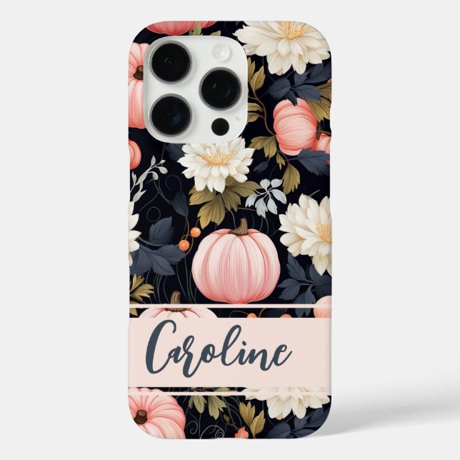 Coques Case-Mate iPhone Élégant Citrouille motif de chute (Verso)
