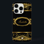 Coque iPhone 16 Pro Elégant Classy Gold Black Name bijou en diamant<br><div class="desc">Elegant Classy Black Gold bijou Ajouter Votre nom Fabulous for Women,  Girls,  Zizzago a créé ce design S'IL VOUS PLAÎT NOTE toutes les images ne sont PAS Diamonds Bijoux ou vrais Bows! !</div>