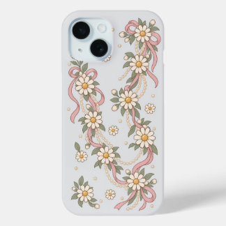 Coque Case-Mate iPhone Élégant Collier de Coquette de Marguerite et Perle