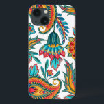 Coque Case-Mate iPhone Élégant coloré Vintage floral Motif Paisley<br><div class="desc">Aquarelles colorées élégantes et tendance paisley fleurie ethnique. C'est un motif sans soudure et l'impression peut être faite plus grande ou plus petite. Cool audacieux design girly. Arrière - plan blanc personnalisé</div>