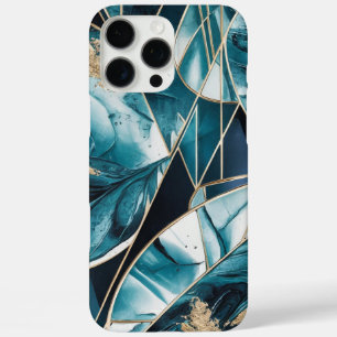 Coque iPhone 16 Pro Max Elegant Copper Boîtier doré sarcelle opulent fém