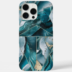 Coque iPhone 16 Pro Max Elegant Copper Boîtier doré sarcelle opulente fé