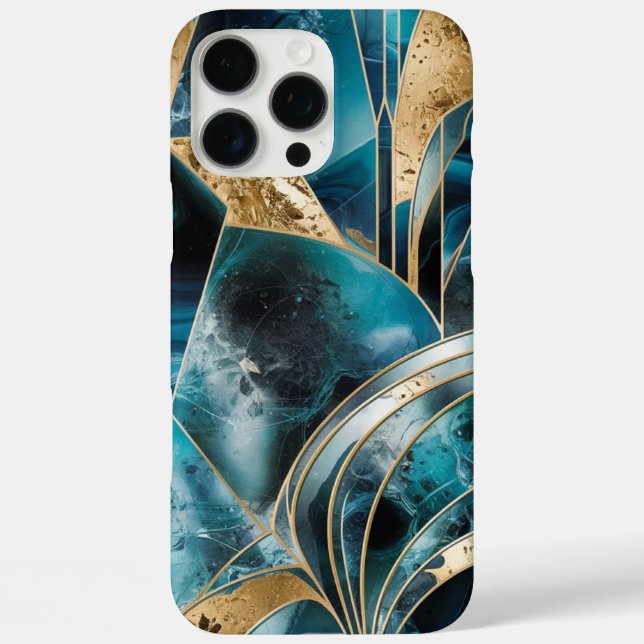 Coques Case-Mate iPhone Elegant Copper | Boîtier en or sarcelle opulente f (Verso)