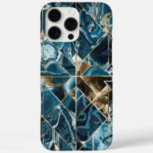 Coque iPhone 16 Pro Max Elegant Copper Boîtier en or sarcelle opulente f