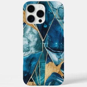 Coque iPhone 16 Pro Max Elegant Copper Boîtier en or sarcelle opulente f