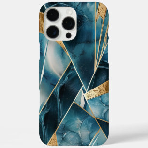 Coque iPhone 16 Pro Max Elegant Copper Boîtier en or sarcelle opulente f