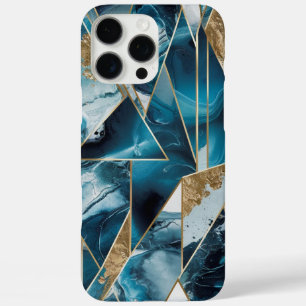 Coque iPhone 16 Pro Max Elegant Copper Boîtier en or sarcelle opulente f