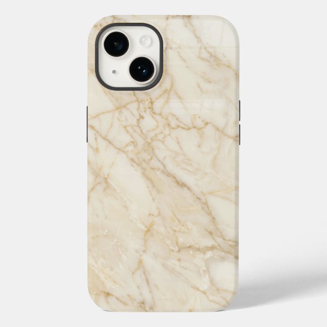 Coques Case-Mate iPhone Elegant Cream and Gold Marble iPhone Case (Verso)