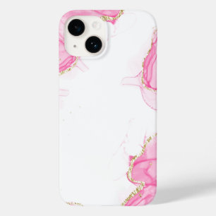 Coque Case-Mate iPhone Élégant cuivre   Marbre or Rose fille
