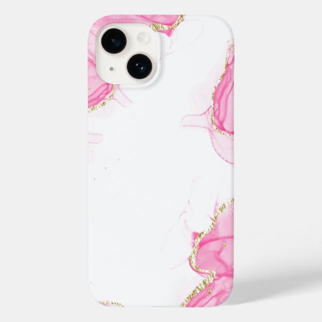 Coques Case-Mate iPhone Élégant cuivre | Marbre or Rose fille (Verso)