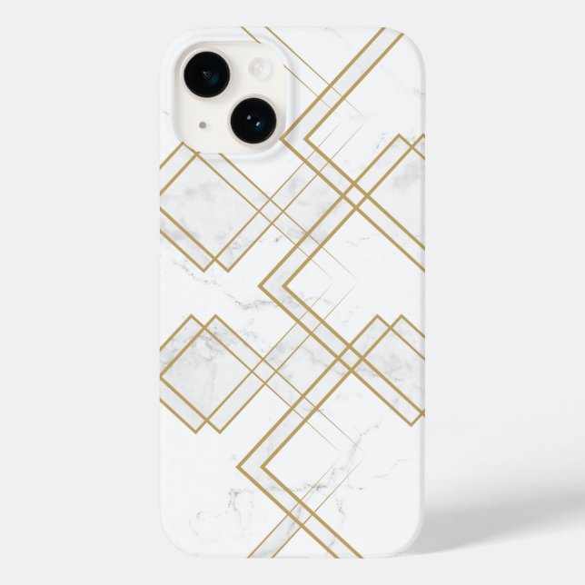Coques Case-Mate iPhone Élégant cuivre | Marbre or Rose fille (Verso)