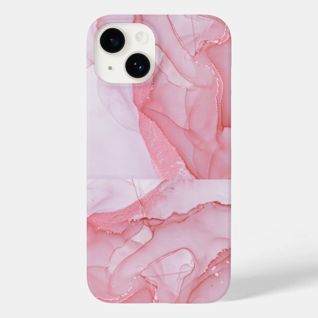 Coques Case-Mate iPhone Élégant cuivre | Marbre or Rose fille (Verso)
