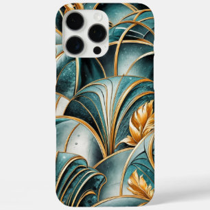 Coque iPhone 16 Pro Max Élégant cuivre   Or teal opulent féminin