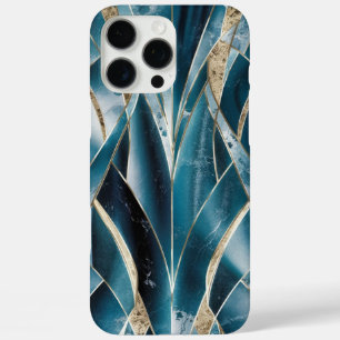 Coque iPhone 16 Pro Max Élégant cuivre   Or teal opulent féminin