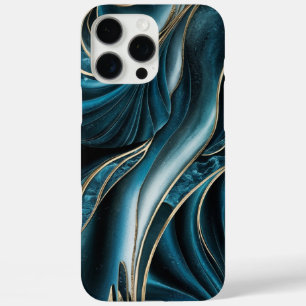 Coque iPhone 16 Pro Max Élégant cuivre   Or Turquoise féminin opulent