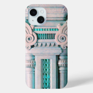 COQUE POUR iPhone 15 ÉLÉGANT DÉCOR ARTISTIQUE ROSE BLEU IMAGINAIRE