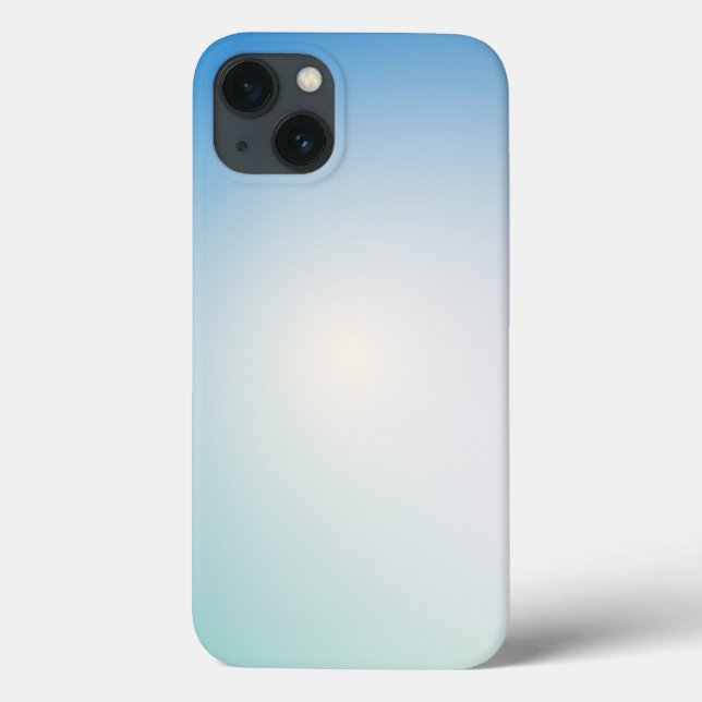 Coques Case-Mate iPhone  Élégant dégradé de bleu clair et blanc  (Verso)