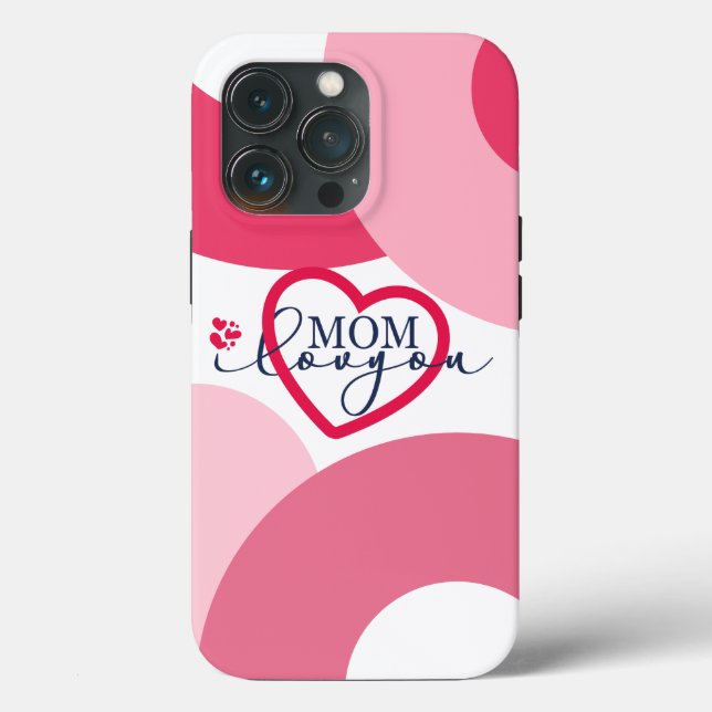 Coques Case-Mate iPhone Elegant design texte Maman I Love You With Heart (Verso)