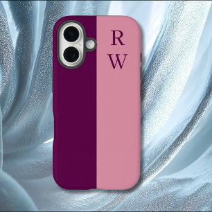 Coque Pour iPhone 16 Élégant Deux Tons Rose