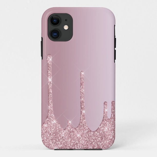 Coques Case-Mate iPhone Élégant élégant rose rose rose parties scintillant (Dos)