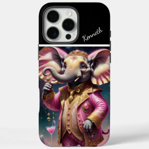 Coque iPhone 16 Pro Max Elegant Elephant in Space