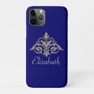 Case-Mate iPhone Case Élégant et élégant monogramme damassé