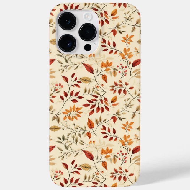 Coques Case-Mate iPhone Elegant Fall Floral Pattern (Verso)