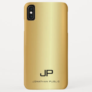 Case-Mate iPhone Case Elégant Faux Gold Modèle Moderne Monogramme Nom