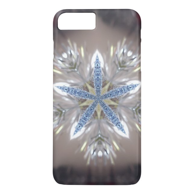 Coques Case-Mate iPhone Élégant Festif Star de Noël Bleu brillant Blanc (Dos)