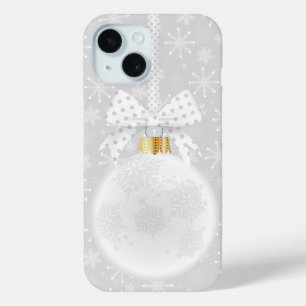 Coque Case-Mate iPhone Élégant flocon de neige Ornement blanc Noël