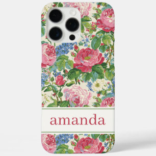 Coque iPhone 16 Pro Max Élégant floral aquarelle personnalisé rose