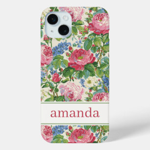 Coque Case-Mate iPhone Élégant floral aquarelle personnalisé rose