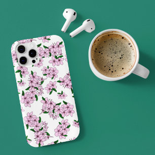 Coque Case-Mate iPhone Élégant floral aquarelle rose de cerisier en fleur