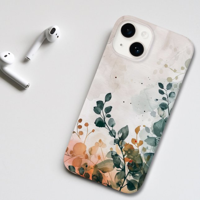 Coques Case-Mate iPhone Élégant floral botanique aquarelle  (Créateur téléchargé)