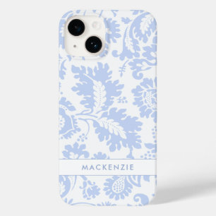 Coque Case-Mate iPhone Élégant floral botanique bleu