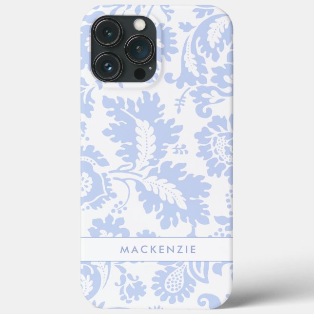 Coques Case-Mate iPhone Élégant floral botanique bleu (Verso)