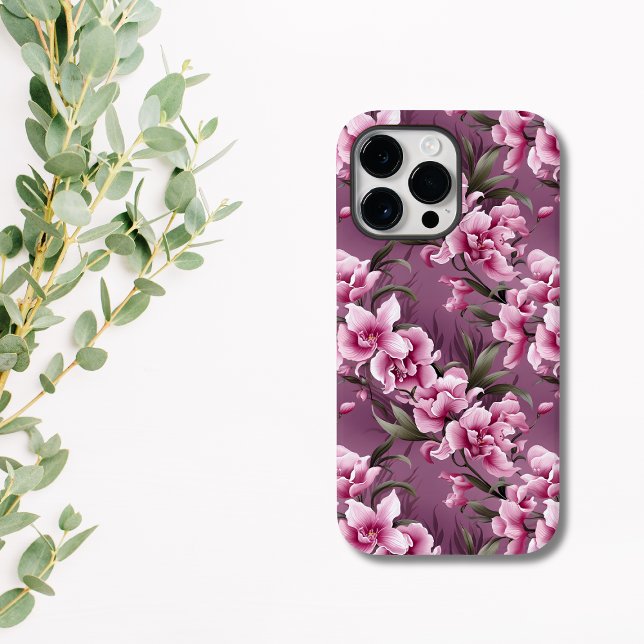 Coques Case-Mate iPhone Élégant floral d'orchidée rose (Elegant pink floral phone case)