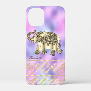 Case-Mate iPhone Case Élégant floral or,éléphant,holographique