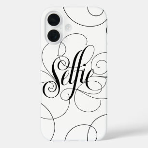 Coque Pour iPhone 16 Élégant Flourished Lettres Selfie Calligraphie